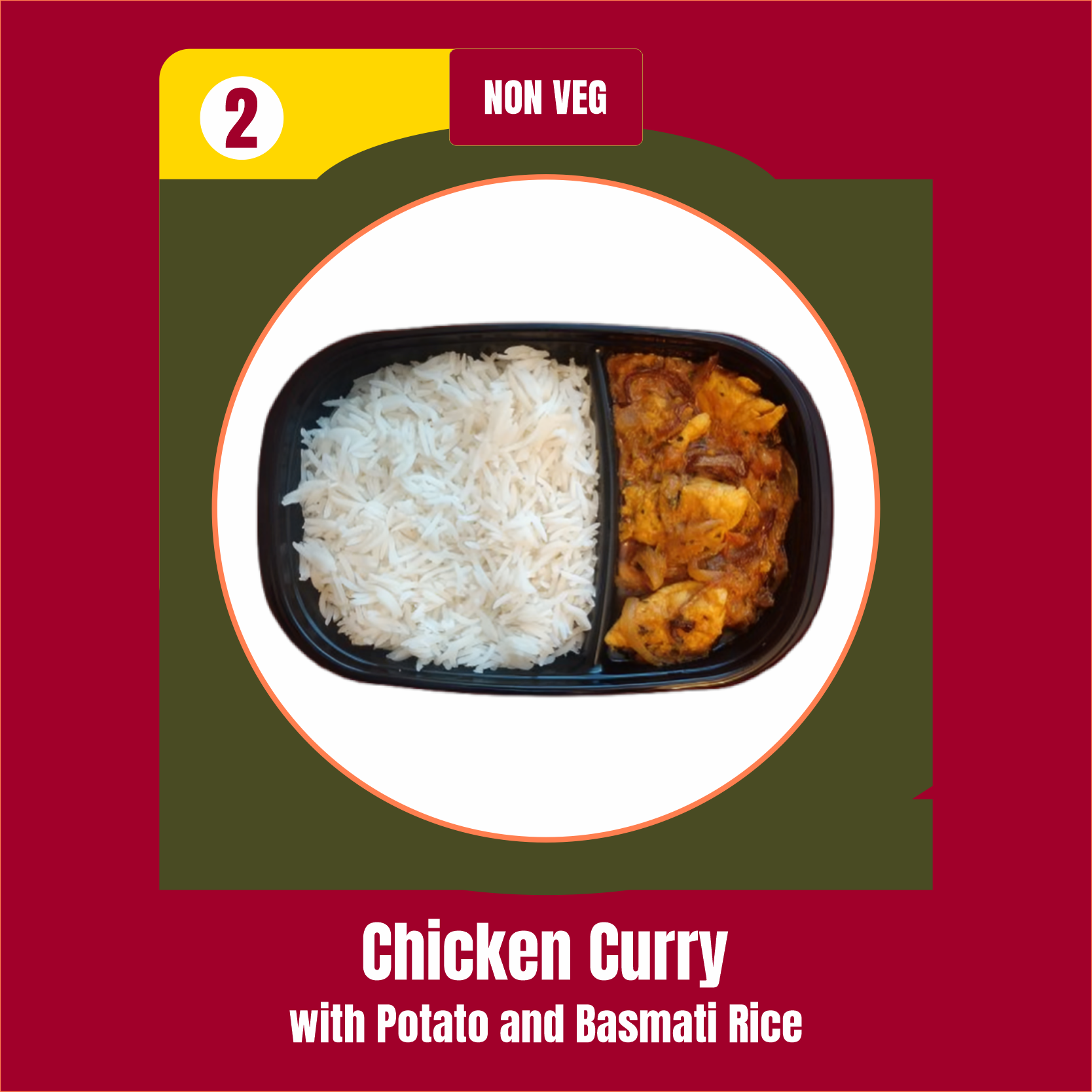 Chicken Curry with Potato and Basmati Rice